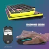 COMBO GAMER REDTHUNDER K10 TECLADO + MOUSE INALÁMBRICO 3200 DPI RGB PUDDING | NEGRO