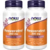 RESVERATROL NOW FOODS 200 MG CON EXTRACTO DE VINO TINTO 60 CÁPSULAS | PACK 2