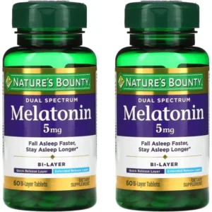 MELATONINA DUAL SPECTRUM NATURE'S BOUNTY 5 MG 60 TABLETAS | PACK 2