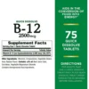 VITAMINA B12 QUICK DISSOLVE NATURE'S BOUNTY 2500 MCG 75 TABLETAS | PACK 2