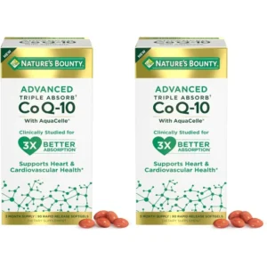 COENZIMA Q10 ADVANCED TRIPLE ABSORB NATURE'S BOUNTY 100 MG 90 CÁPSULAS BLANDAS | PACK 2