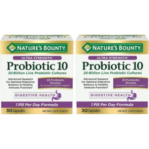 PROBIÓTICO 10 ULTRA STRENGTH NATURE'S BOUNTY 30 CÁPSULAS | PACK 2