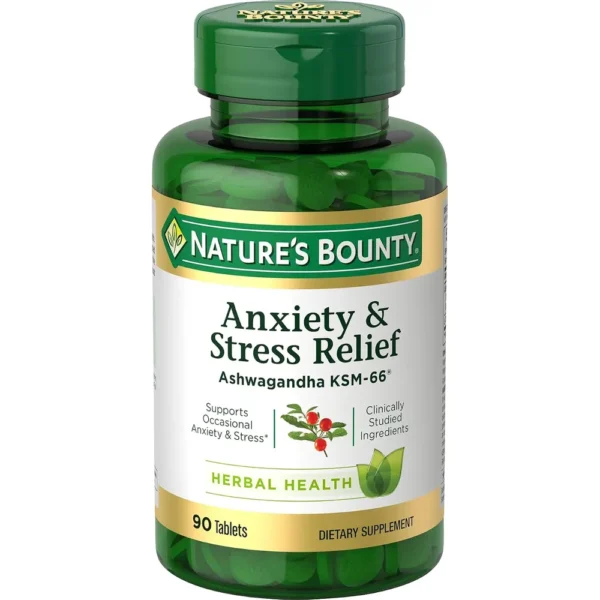 ASHWAGANDHA KSM-66 STRESS RELIEF NATURE'S BOUNTY 90 TABLETAS