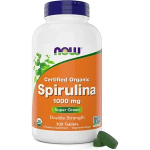 b0cb96kgxw_0.webp ESPIRULINA ORGÁNICA NOW FOODS 1000 MG 300 TABLETAS