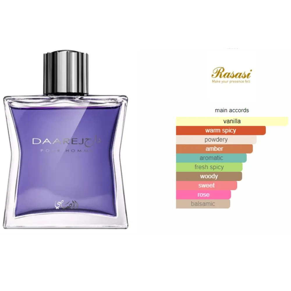 SET PERFUME DAAREJ RASASI EDP HOMBRE 2 PIEZAS 3.4 OZ / 100 ML C/U - Imagen 3