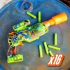 NERF LANZADOR ZOMBIE DRILLER CON 16 DARDOS