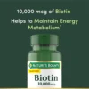 BIOTINA NATURE'S BOUNTY 10000 MCG 180 CÁPSULAS BLANDAS