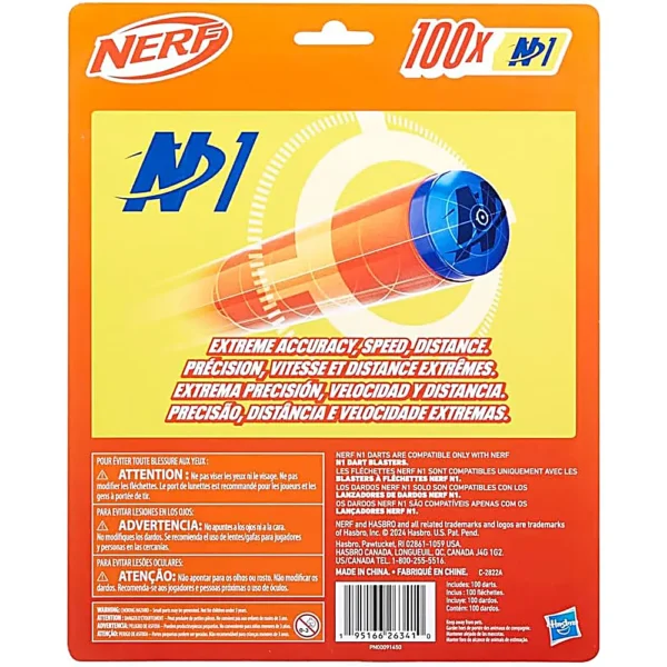 NERF DARDOS N SERIES N1 PAQUETE DE 100 PIEZAS