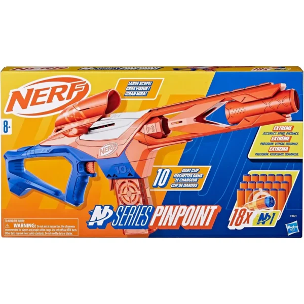 b0cslmzqt2_3.webp NERF LANZADOR N SERIES PINPOINT CON 18 DARDOS