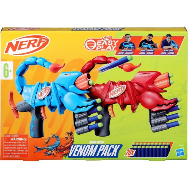NERF LANZADORES WILD VENOMPACK DE 2 PIEZAS