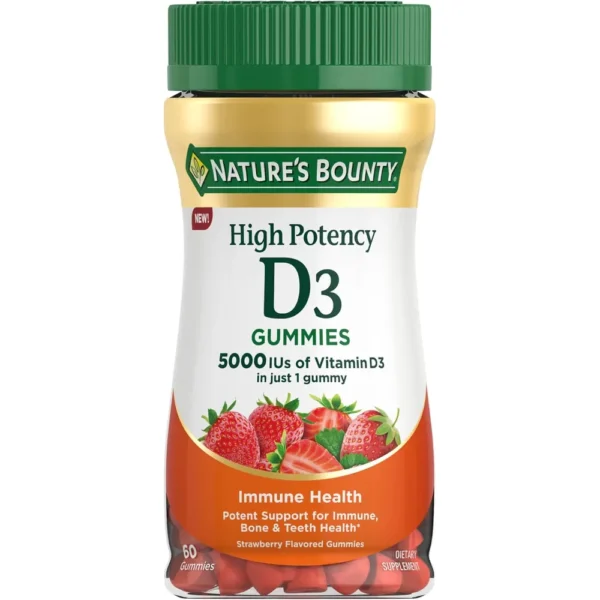 b0cxzqrcbh_1.webp VITAMINA D3 NATURE'S BOUNTY 5000 UI FRESA 60 GOMITAS