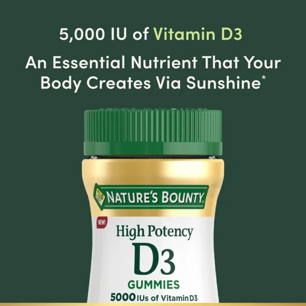 b0cxzqrcbh_3.webp VITAMINA D3 NATURE'S BOUNTY 5000 UI FRESA 60 GOMITAS