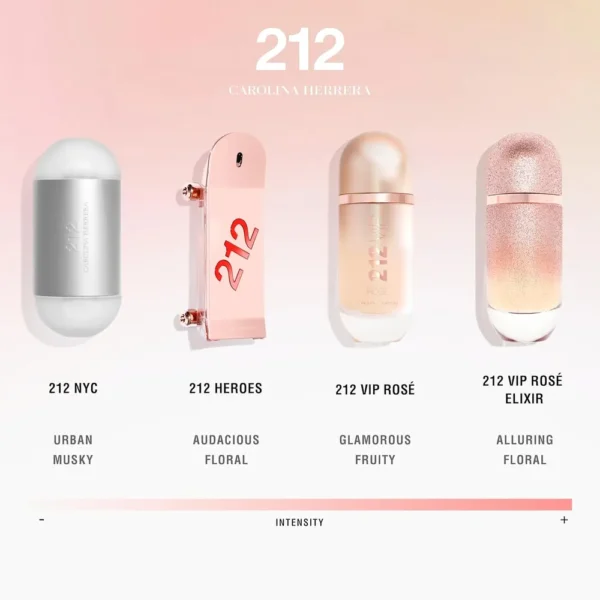 PERFUME CAROLINA HERRERA 212 VIP ROSÉ ELIXIR EDP MUJER 2.7 OZ / 80 ML