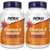COLINA + INOSITOL NOW FOODS 500 MG 100 CÁPSULAS | PACK 2