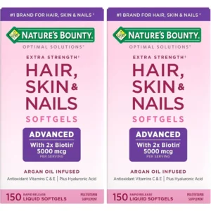 CABELLO PIEL Y UÑAS ADVANCED NATURE'S BOUNTY 150 CÁPSULAS BLANDAS | PACK 2
