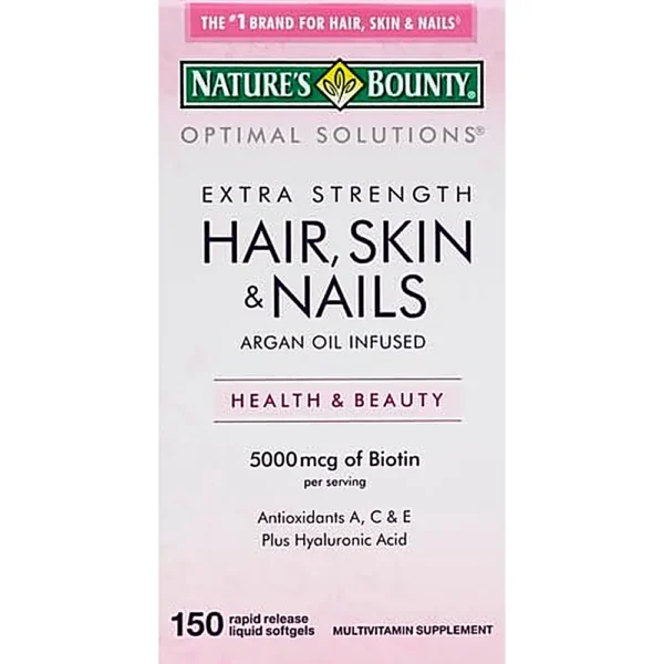 CABELLO PIEL Y UÑAS ADVANCED NATURE'S BOUNTY 150 CÁPSULAS BLANDAS | PACK 2