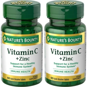 VITAMINA C + ZINC NATURE'S BOUNTY 60 TABLETAS | PACK 2