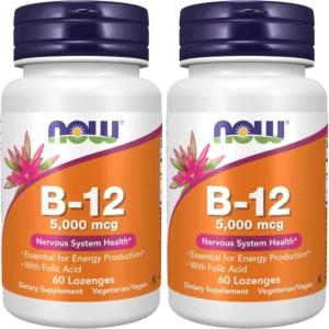 b0d14yqhpj_0.webp VITAMINA B12 NOW FOODS 5000 MCG CON ÁCIDO FÓLICO 60 PASTILLAS | PACK 2