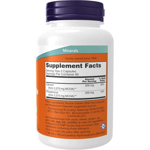 CALCIO HIDROXIAPATITA NOW FOODS 120 CÁPSULAS | PACK 2