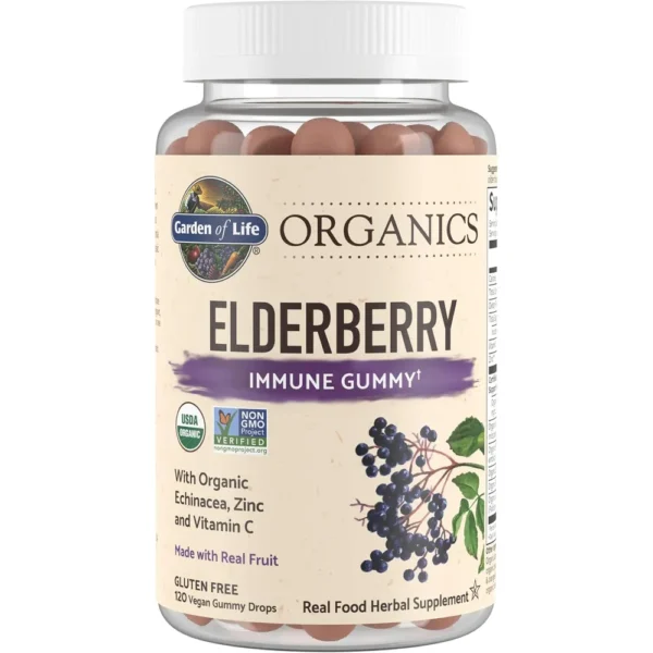 ELDERBERRY + MULTIVITAMÍNICO KIDS GARDEN OF LIFE ORGANICS 120 GOMITAS C/U | SET 2