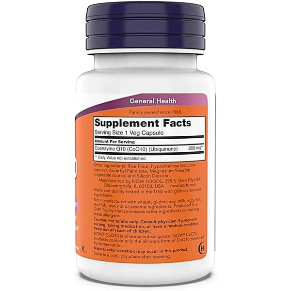 COQ10 NOW FOODS 200 MG 90 CÁPSULAS