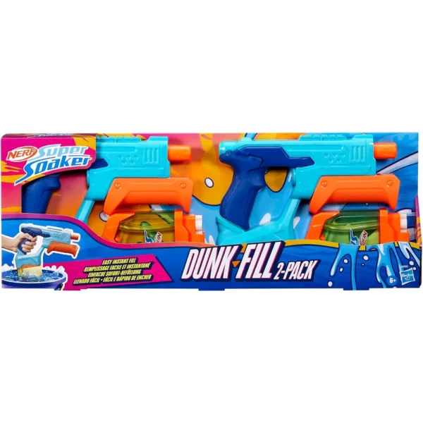 NERF LANZADORES SUPER SOAKER DUNK-FILL PAQUETE DE 2 PIEZAS