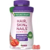 CABELLO PIEL Y UÑAS ADVANCED NATURE'S BOUNTY + BIOTINA 6000 MCG 200 GOMITAS