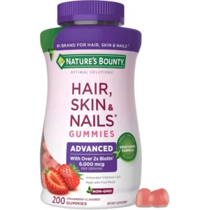 CABELLO PIEL Y UÑAS ADVANCED NATURE'S BOUNTY + BIOTINA 6000 MCG 200 GOMITAS