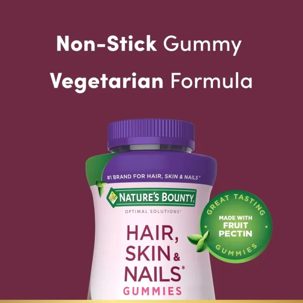 CABELLO PIEL Y UÑAS ADVANCED NATURE'S BOUNTY + BIOTINA 6000 MCG 200 GOMITAS