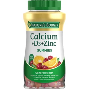 CALCIO + VITAMINA D3 + ZINC NATURE'S BOUNTY 500 MG 70 GOMITAS