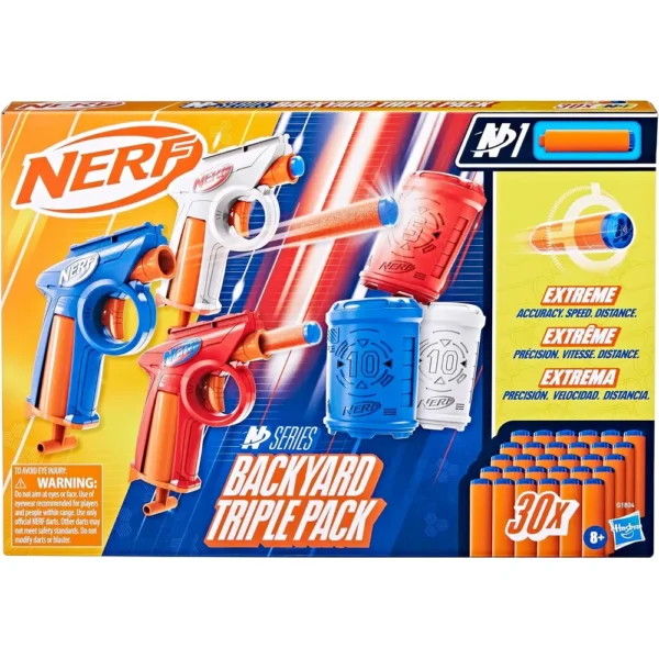 b0dkg8dwd3_4.webp NERF LANZADORES N SERIES BACKYARD TRIPLE PACK DE 3 PIEZAS