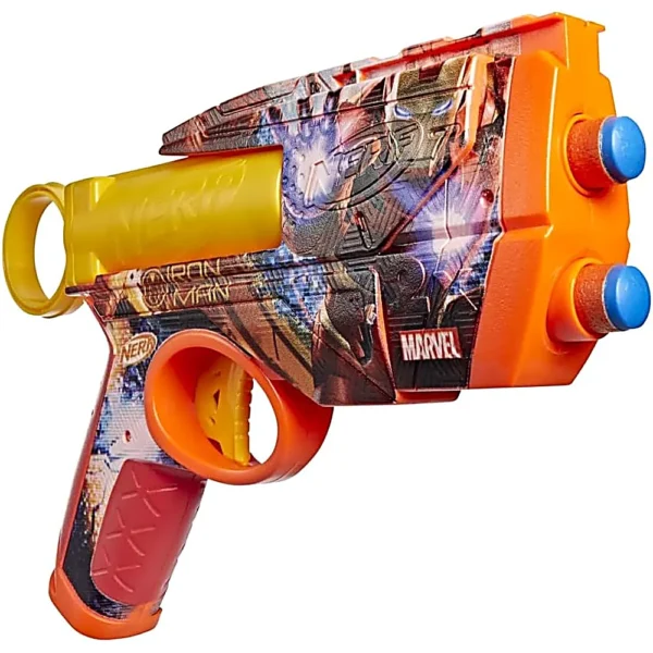 NERF LANZADOR MARVEL IRON MAN CON 4 DARDOS