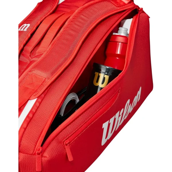 BOLSO WILSON SUPER TOUR 2025 RED CAPACIDAD 6 RAQUETAS