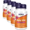 DAILY VITS NOW FOODS MULTIVITAMÍNICO 30 CÁPSULAS | PACK 4