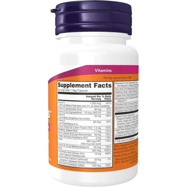 DAILY VITS NOW FOODS MULTIVITAMÍNICO 30 CÁPSULAS | PACK 4