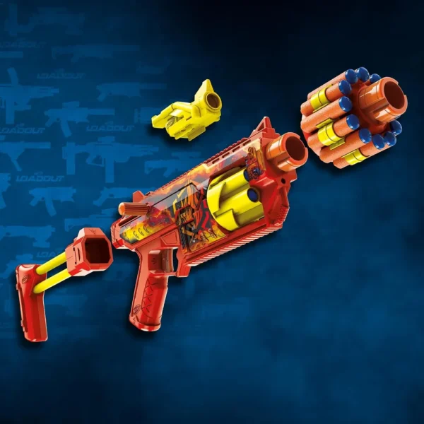 NERF LANZADOR LOADOUT FLAREFUSION CON 18 DARDOS