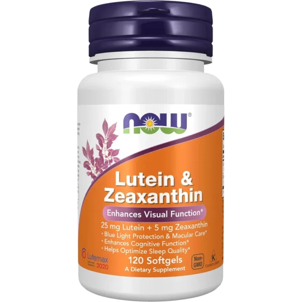 LUTEÍNA + ZEAXANTINA NOW FOODS 25 MG / 5 MG 120 CÁPSULAS BLANDAS