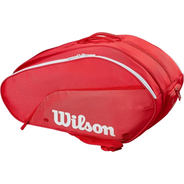 b0dx2kg2th_2.webp BOLSO DE PÁDEL WILSON TOUR CAPACIDAD 6 RAQUETAS ROJO/BLANCO