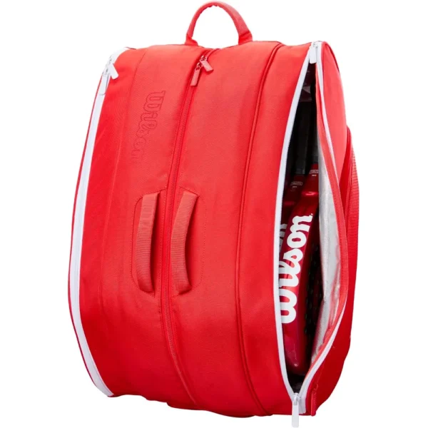 b0dx2kg2th_5.webp BOLSO DE PÁDEL WILSON TOUR CAPACIDAD 6 RAQUETAS ROJO/BLANCO