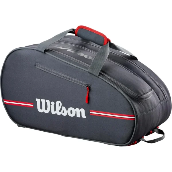 b0dx2l2pbt_1.webp BOLSO DE PÁDEL WILSON TEAM CAPACIDAD 4 RAQUETAS NEGRO/ROJO