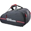 b0dx2l2pbt_2.webp BOLSO DE PÁDEL WILSON TEAM CAPACIDAD 4 RAQUETAS NEGRO/ROJO