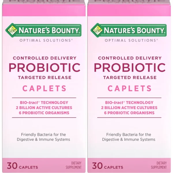 PROBIÓTICO CONTROLLED DELIVERY NATURE'S BOUNTY 2 BILLONES 30 TABLETAS | PACK 2