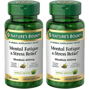 b0dzp3wkjs_1.webp RODIOLA MENTAL FATIGUE & STRESS RELIEF NATURE'S BOUNTY 400 MG 30 CÁPSULAS | PACK 2