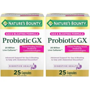 PROBIÓTICO GX NATURE'S BOUNTY 20 BILLONES 25 CÁPSULAS | PACK 2