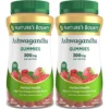 ASHWAGANDHA KSM-66 NATURE'S BOUNTY 300 MG FRUTOS ROJOS 60 GOMITAS | PACK 2
