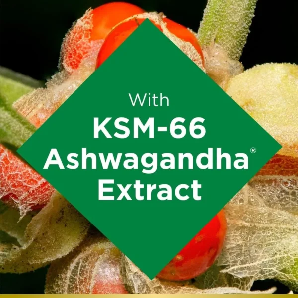 ASHWAGANDHA KSM-66 NATURE'S BOUNTY 300 MG FRUTOS ROJOS 60 GOMITAS | PACK 2