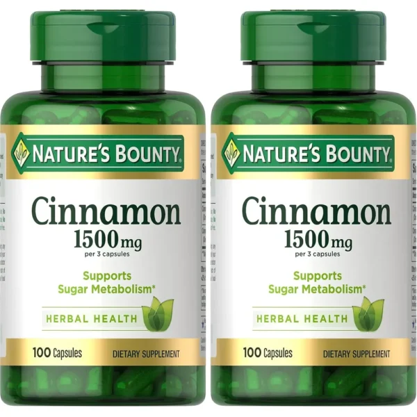 CANELA NATURE'S BOUNTY 1500 MG 100 CÁPSULAS | PACK 2
