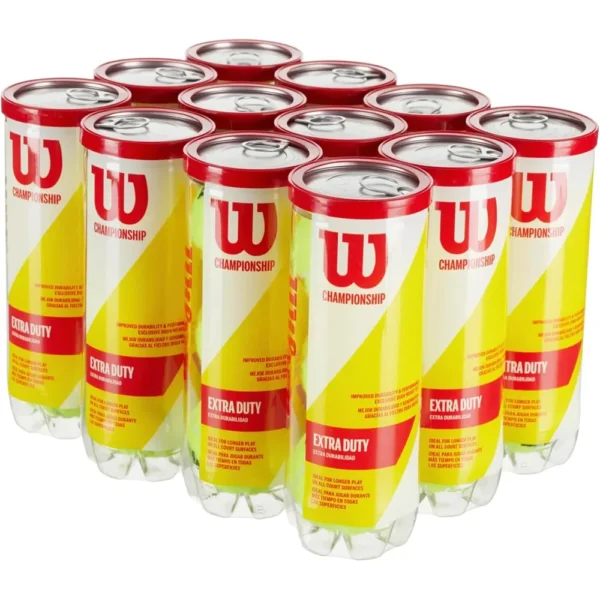 12 PACK PELOTA DE TENNIS WILSON CHAMPIONSHIP 3 UND C/U