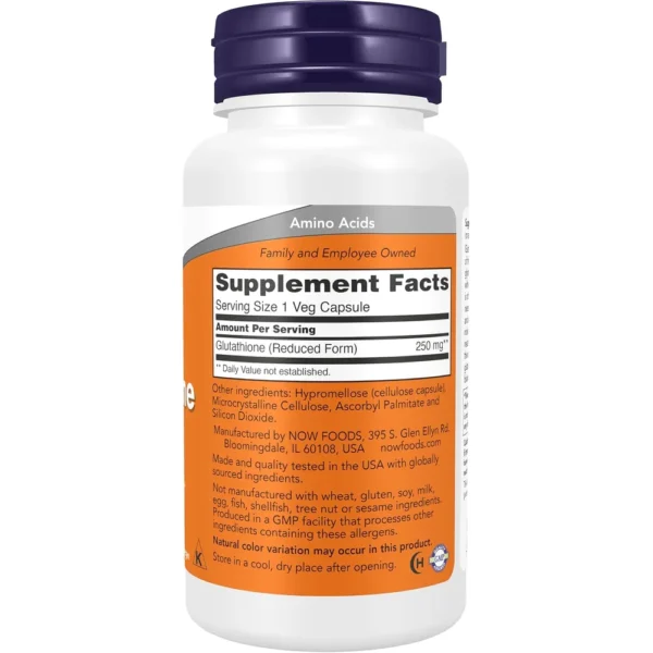 GLUTATIÓN NOW FOODS 250 MG 120 CÁPSULAS