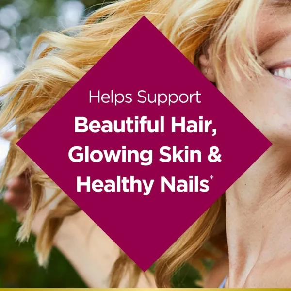 CABELLO PIEL Y UÑAS NATURE'S BOUNTY + BIOTINA 3000 MCG 60 TABLETAS | PACK 2